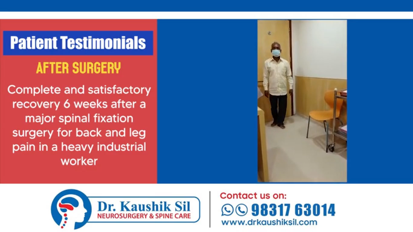 Dr Kaushik Sil || Major Spinal Fixation Surgery || Patient Testimonial || Industrial Worker |Kolkata